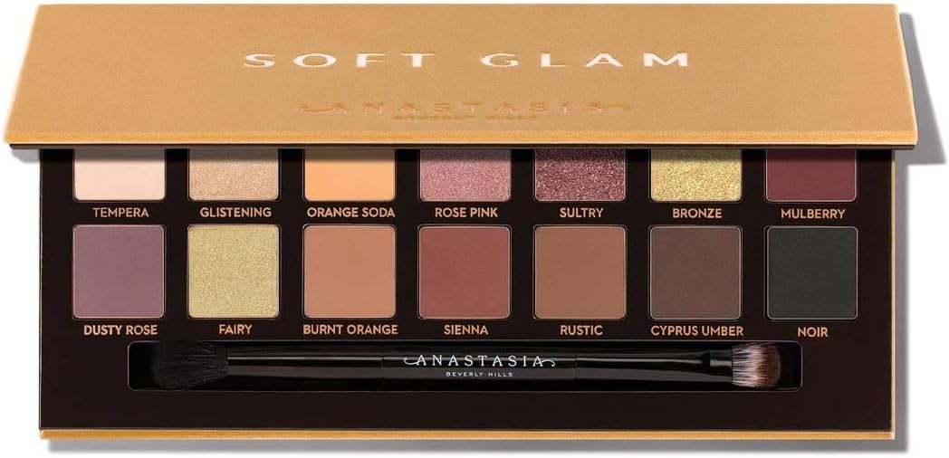 پالت سایه چشم Anastasia Beverly Hills Soft Glam | دارای ۱۴ رنگ کاربردی با پیگمنت بالا و جلوه نچرال