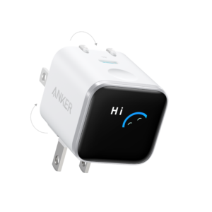 شارژر دیواری Anker Nano Charger (45W, Smart Display, 180° Foldable) | مجهز به نمایشگر هوشمند و دوشاخه تاشو ۱۸۰ درجه