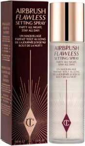 اسپری تثبیت کننده آرایش Charlotte Tilbury Airbrush Flawless Setting Spray | ماندگاری ۱۶ ساعته و فینیش بی‌نقص بدون ایجاد چربی