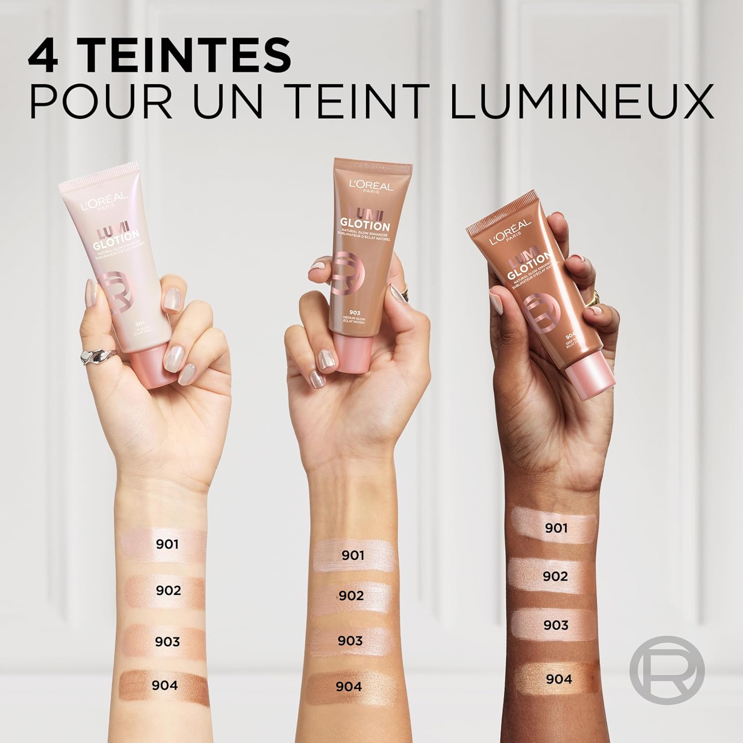 هایلایتر مایع صورت و بدن L’Oréal Paris Perfect Match Lumi Glotion | حاوی گلیسیرین و شیباتر برای درخشش طبیعی پوست (شماره 902)