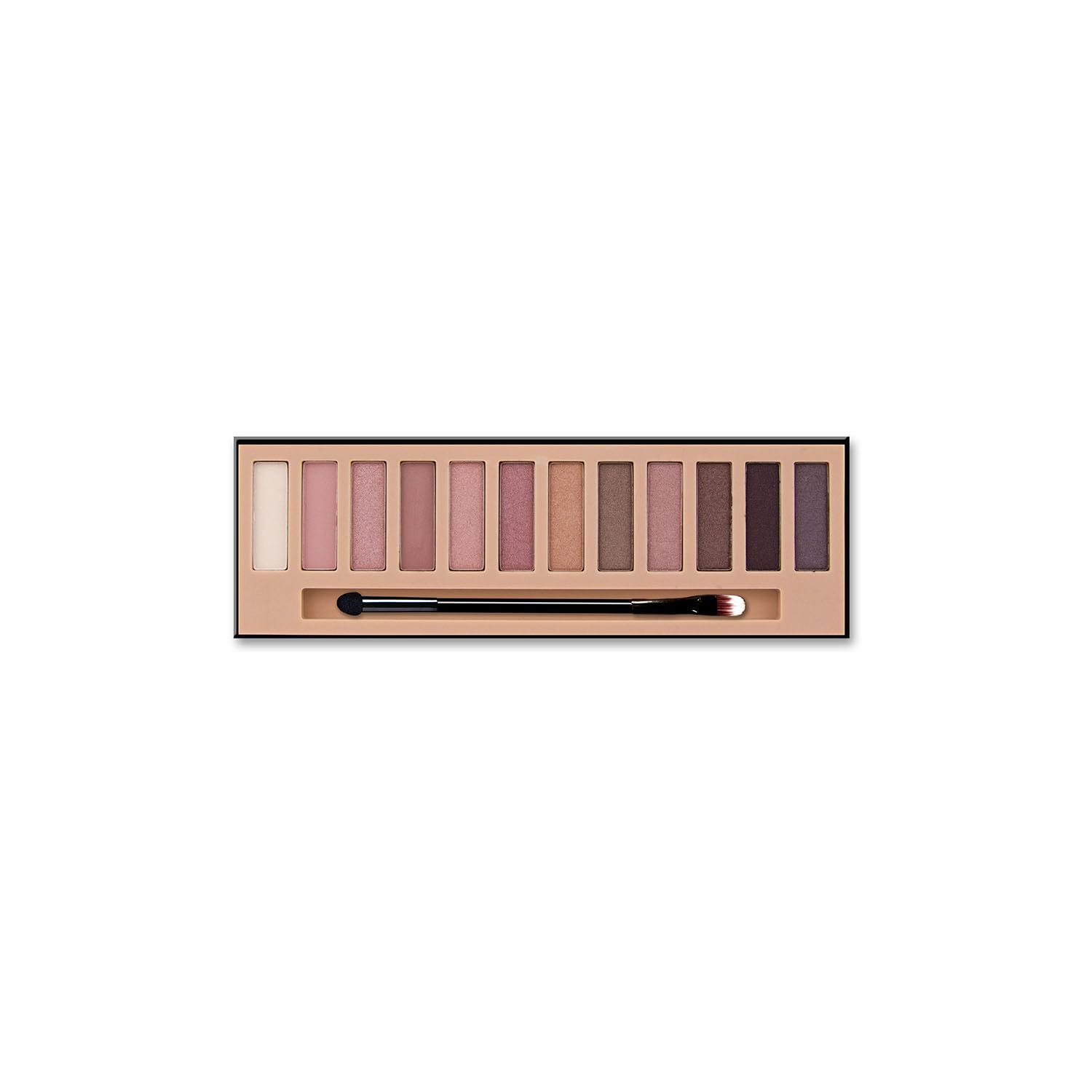 پالت سایه چشم L.A. Girl Beauty Brick Eyeshadow, Nudes | ۱۲ رنگ کاربردی با پیگمنت بالا و بافت مخملی