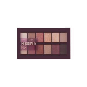 پالت سایه چشم Maybelline New York The Burgundy Bar | ۱۲ رنگ گرم با پیگمنت بالا و ماندگاری طولانی