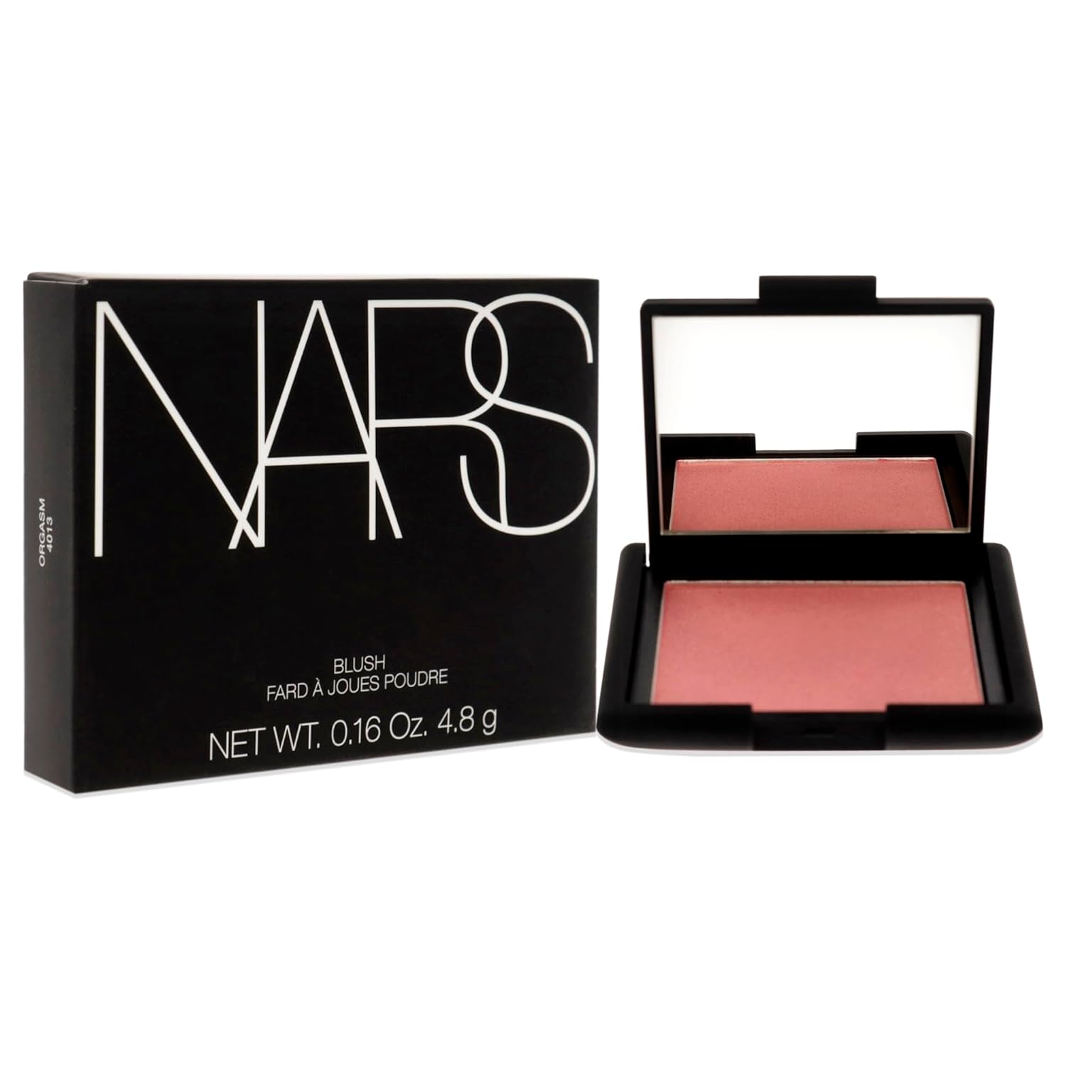 رژگونه پودری Nars Blusher Orgasm | با جلوه درخشان و رنگ صورتی هلویی طبیعی