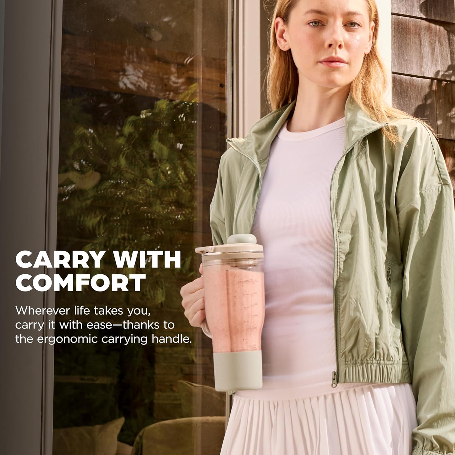 مخلوطکن شخصی Ninja Blendboss با تکنولوژی Auto-iQ | مخصوص اسموتی و نوشیدنیهای یخزده با درب ضدنشت و نی متحرک