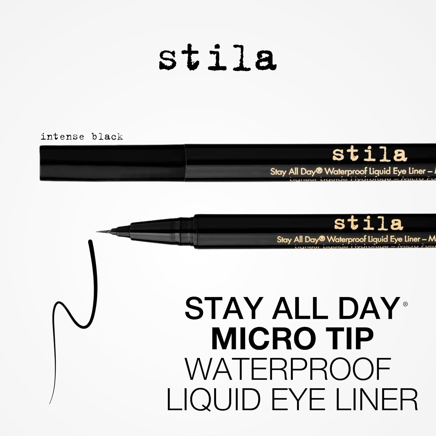 خط چشم مویی ضد آب Stila Stay All Day Waterproof Liquid Eye Liner - Micro Tip | با سری بسیار ظریف و ماندگاری بالا